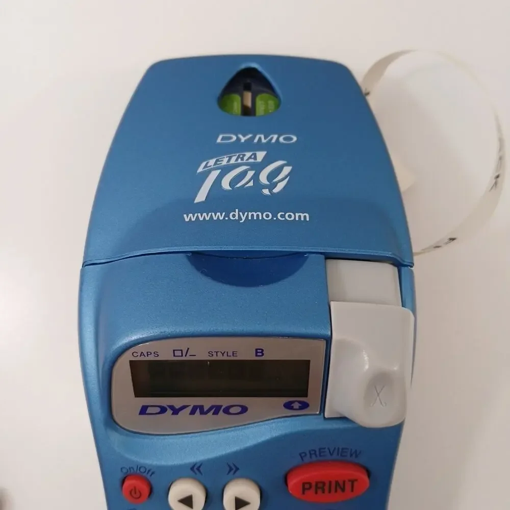 Dymo Letra Tag Label Maker Handheld Blue